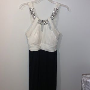 Elegant black and white party dress